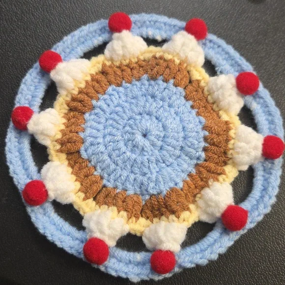 Handmade Crochet Coasters Set - Picture 2 of 4